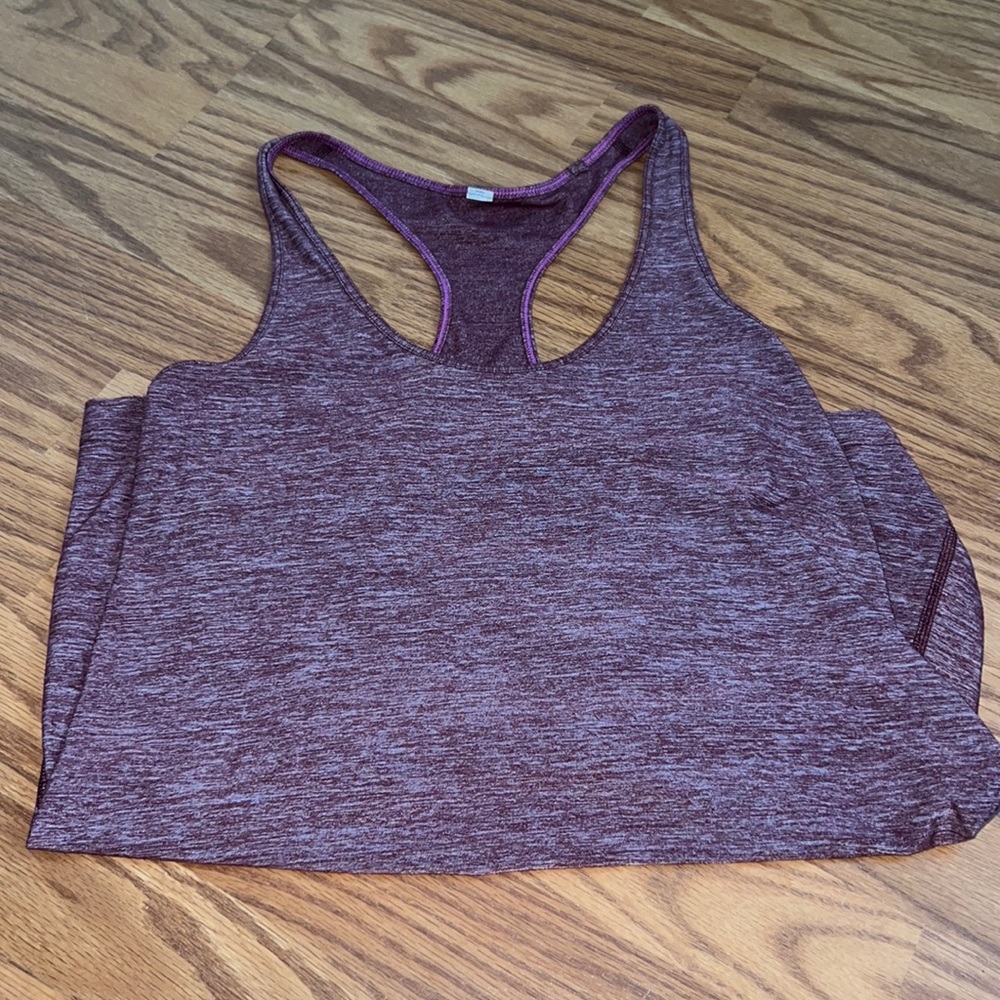 Maroon/purple lululemon racer back tank top